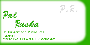 pal ruska business card